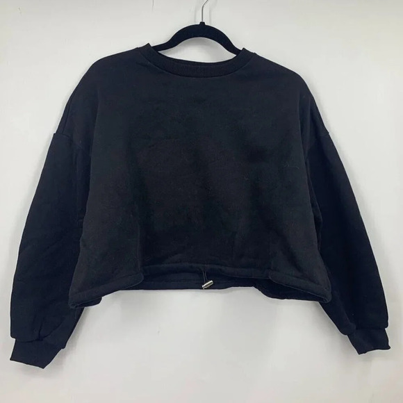 CALI BE Women's Cropped Cinch Long Sleeve Sweatshirt Size M NWT - Picture 1 of 10